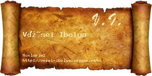 Vései Ibolya névjegykártya