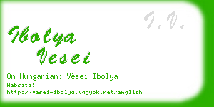 ibolya vesei business card