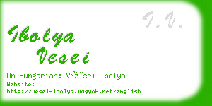 ibolya vesei business card
